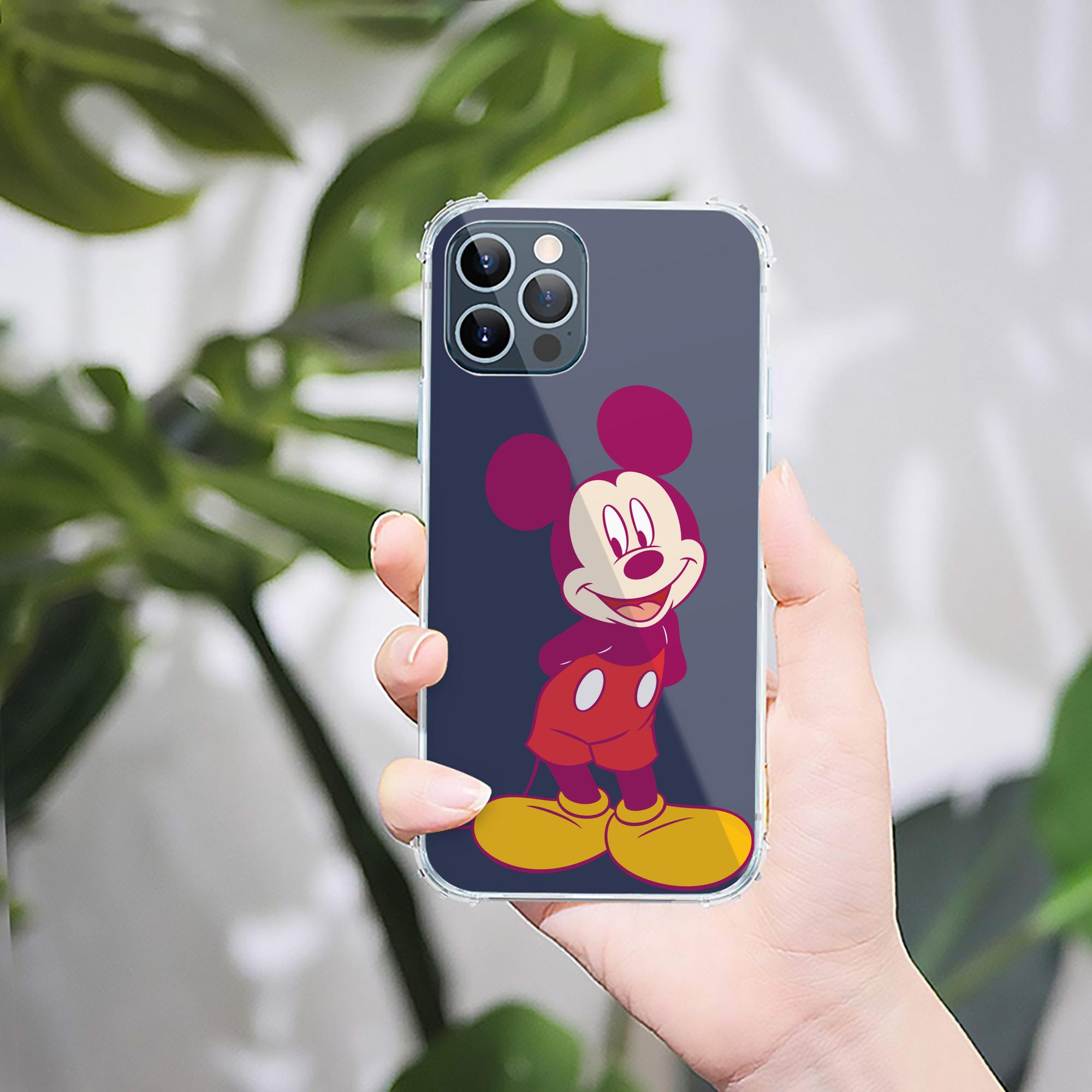 （画像用） ミッキーマウス Mickey Mouse 【iPhone 12シリーズ対応】透明スマホケース（クリアソフトケース）